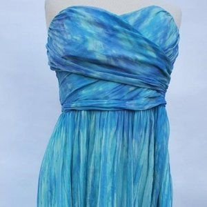 NEW Silk short Dress large10 12 14 XL bridesmaid dyed summer party beach resort